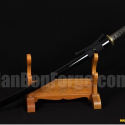 Fully Hand Forged Damascus Steel Clay Tempered Blade IRON Koshiare KATANA Japanese Samurai Sword