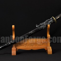 41" JAPANESE SAMURAI SWORD KATANA Damascus Steel Oil Quenched Full Tang Blade 