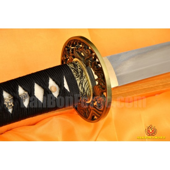 41" JAPANESE SAMURAI SWORD KATANA Damascus Steel Oil Quenched Full Tang Blade 