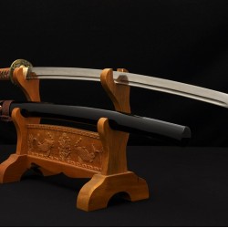 Flower Koshirae KATANA Damascus Steel Oil Quenched Blade Japanese Samurai Sword