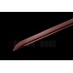 Red Blade Folded Steel Shirasaya With Buffalo Horns Handle Huali Wood Saya