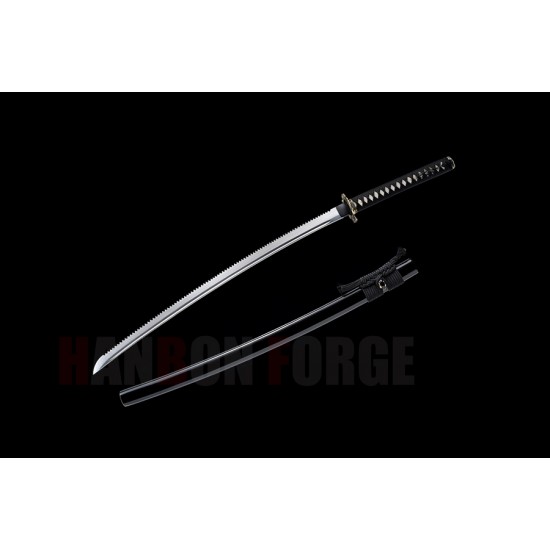 Serrated Blade Japanese KATANA Samurai Sword Handmade 1060 Steel Blade