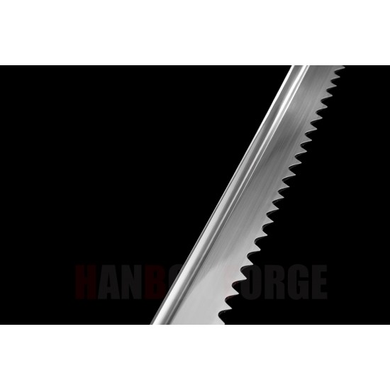 Serrated Blade Japanese KATANA Samurai Sword Handmade T10 Steel Blade