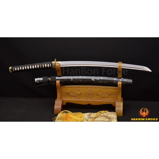 HAND FORGED KO-KATANA JAPANESE SAMURAI SWORD 1095 HIGH CARBON STEEL