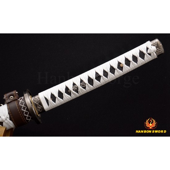 The Walking Dead Sword-Michonne's KATANA Zombie Killer Damascus Steel Blade