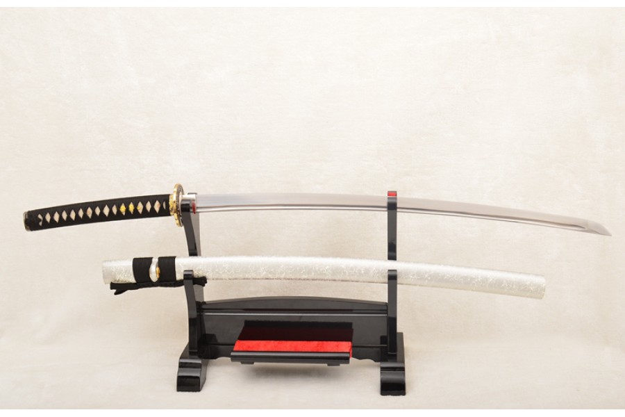Details about   31.4"Pattern Steel Japanese Samurai Sword Katana Full Tang Sword Sharp Blade A-3 