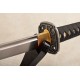 Folded Steel Japanese Samurai Sword Hard Wood Bull Horn Saya Full Tang Blade