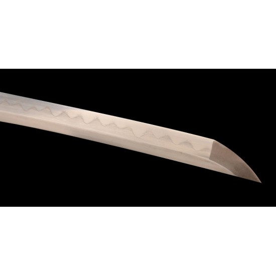 Genuine Rayskin Wrapped Saya KATANA Folded Steel Blade Japanese Samurai Sword Clay Tempered