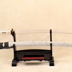 Japanese Samurai KATANA Sword 9260 Spring Steel Blade  Traditional Hand Forged Peony Tsuba
