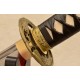 Folded steel KATANA samurai japanese eagle sword full tang blade leather tsuka-ito 