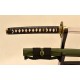 Folded steel KATANA samurai japanese eagle sword full tang blade leather tsuka-ito 
