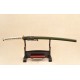 Samurai KATANA Japanese Sword 1095 High Carbon Steel Blade Leather Tsuka-Ito For Sale