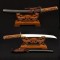 Clay Tempered Japanese Tanto Samurai Dragon Sword 1095 Carbon Steel Blade