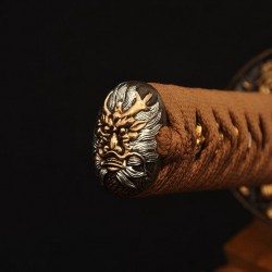 Clay Tempered Japanese Tanto Samurai Dragon Sword 1095 Carbon Steel Blade