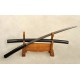 Clay Tempered Shirasaya Japanese Sword Samurai KATANA Black Damascus Steel Blade