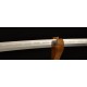 Folded Steel Shirasaya Sword Samurai KATANA Japanese Clay Tempered Blade Hard Natural Wood Saya