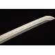 Folded Steel Shirasaya Sword Samurai KATANA Japanese Clay Tempered Blade Hard Natural Wood Saya