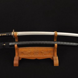 Clay Tempered Samurai KATANA Japanese Sword Damascus Folded Steel Blade Traditional Handmade