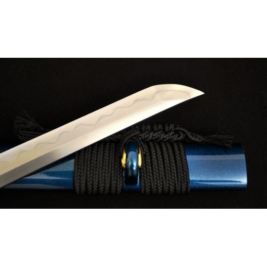 Folded Steel KATANA Japanese Samurai Full Tang Dragon Sword Clay Tempered Blade Handmade