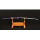 Folded Steel Samurai Japanese KATANA Sword Clay Tempered Blade Genuine Rayskin Saya