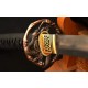 Folded Steel Samurai Japanese KATANA Sword Clay Tempered Blade Genuine Rayskin Saya