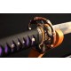 Folded Steel Samurai Japanese KATANA Sword Clay Tempered Blade Genuine Rayskin Saya