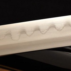 Japanese Samurai KATANA Sword Clay Temperd Damascus Folded Steel Real Rayskin Saya