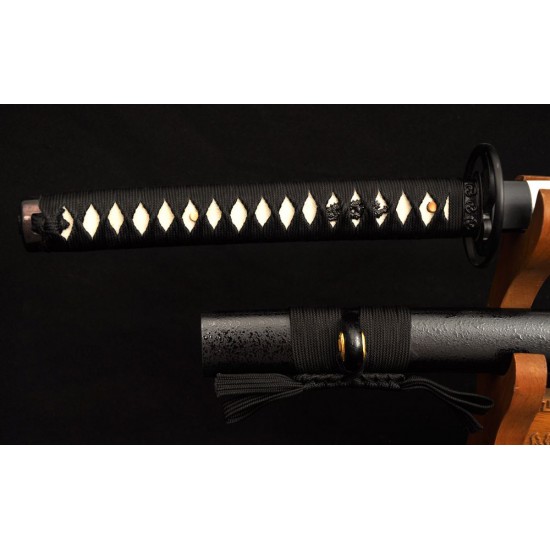 Japanese Samurai KATANA Sword Folded High Carbon Steel Full Tang Blade Oil Quenched