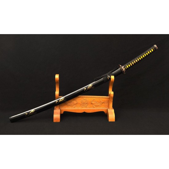 Clay Tempered Damascus Folded Steel KATANA Japanese Samurai Scorpion Sword