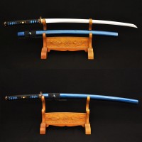 clay tempered folded steel japanese samurai sword handmade high quality katana 