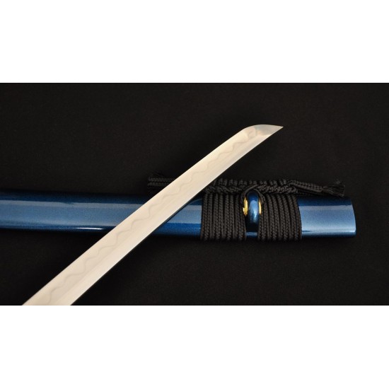 Folded Steel KATANA Handmade Japanese Samurai Sword Clay Tempered Blade