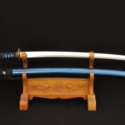 Folded Steel KATANA Handmade Japanese Samurai Sword Clay Tempered Blade