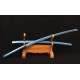 Blue Shirasaya KATANA Japanese Samurai Sword Damascus Folded Steel Hand Made