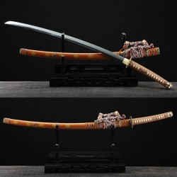 Tachi Sword Japanese Samurai Folded Steel Hazuya Polish Blade Handmade For Sale