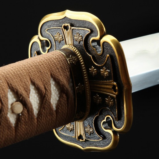 Tachi Sword Japanese Samurai Folded Steel Hazuya Polish Blade Handmade For Sale