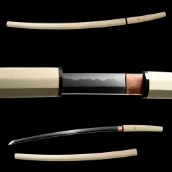 HAND MADE SHIRASAYA SWORD CLAY TEMPERED BLADE HAZUYA POLISHING