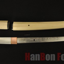 HAND MADE SHIRASAYA SWORD CLAY TEMPERED BLADE HAZUYA POLISHING