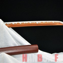 HANDMADE JAPANESE KATANA SWORD DRAGON TSUBA RED BLADE