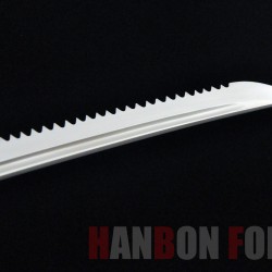 JAPANESE KATANA SWORD T10 TOOL STEEL FULL TANG SERRATED EDGE BLADE