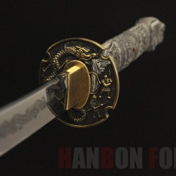 HAND MADE DRAGON KATANA JAPANESE SAMURAI SWORD T10 STEEL BLADE