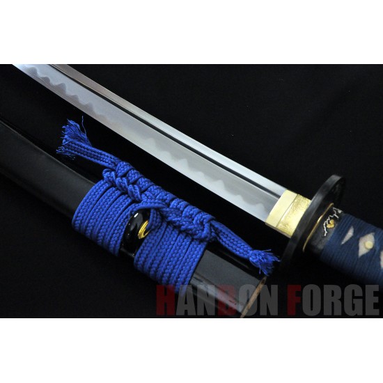 HAND MADE KATANA SWORD KOBUSE BLADE FULL RAYSKIN WRAPPED TSUKA