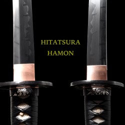 Tsubame Katana Sword T10 Steel Clay Tempered HITATSURA Hamon
