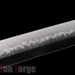 Japanese KATANA Sword T10 Steel Clay Tempered Choji Hamon Hazuya Polished Hawk Koshirae