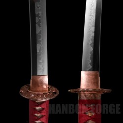 HANDMADE JAPANESE SAMURAI KATANA SWORD 津波の刃 TSUNAMI KATANA CHOJI HAMON 