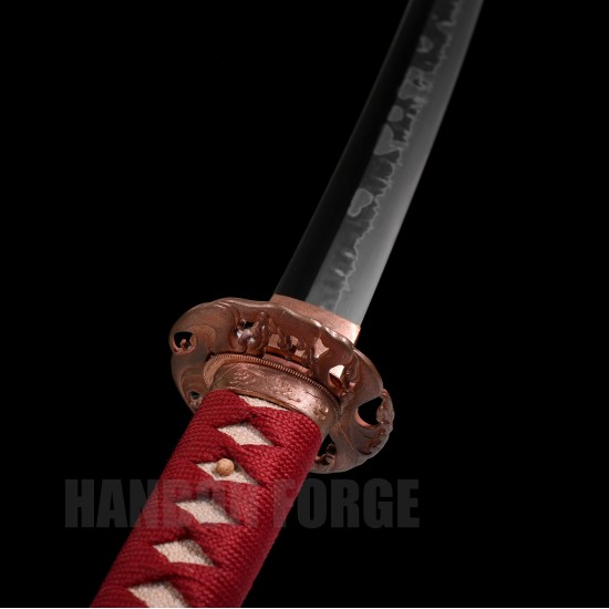 HANDMADE JAPANESE SAMURAI KATANA SWORD 津波の刃 TSUNAMI KATANA CHOJI HAMON 