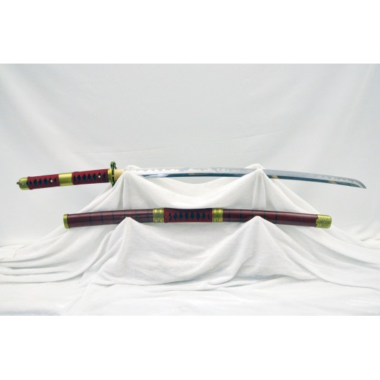 Full Hand Forged Manga Sword One Piece Sandai Kitetsu-Zorro 1095 Steel Full Tang Blade KATANA