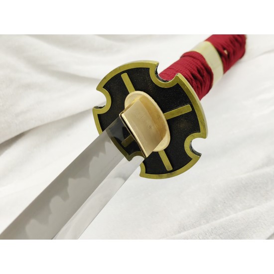 Full Hand Forged Manga Sword One Piece Sandai Kitetsu-Zorro 1095 Steel Full Tang Blade KATANA