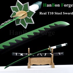 Hand Made Sanemi Shinazugawa's Sword, Demon Slayer Katana Sword, Kimetsu No Yaiba Sword - Nichirin Sword, T10 Steel Full Tang Blade