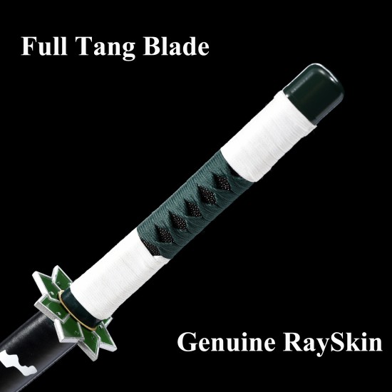 Hand Made Sanemi Shinazugawa's Sword, Demon Slayer Katana Sword, Kimetsu No Yaiba Sword - Nichirin Sword, T10 Steel Full Tang Blade