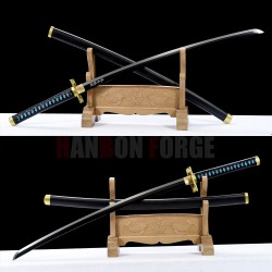 Hand Made Muichiro Tokito's Sword, Demon Slayer Katana Sword, Kimetsu No Yaiba Sword - Nichirin Sword, T10 Steel Full Tang Blade